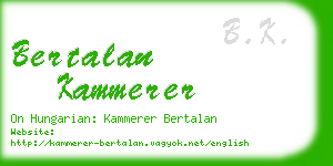 bertalan kammerer business card